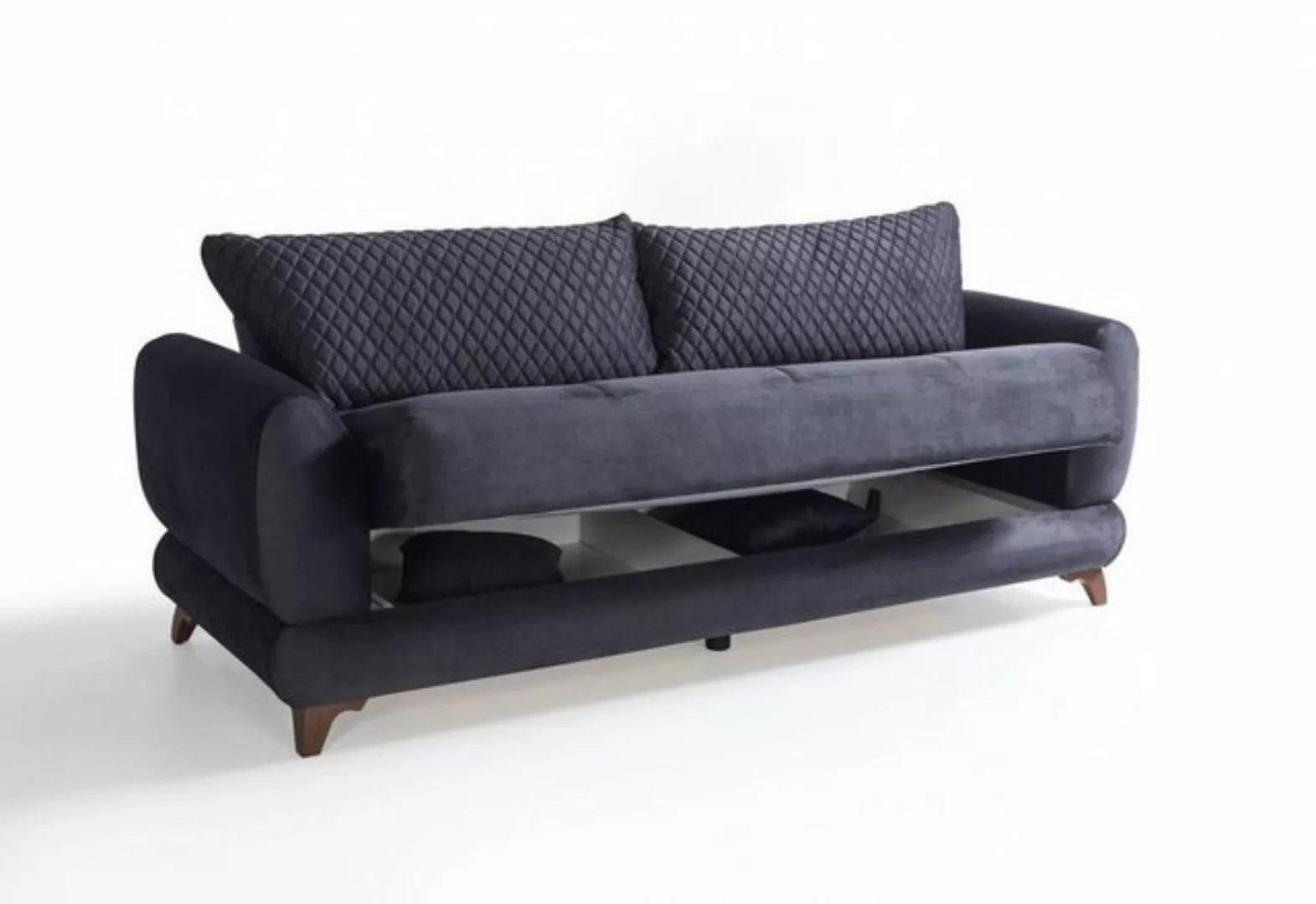 JVmoebel Sofa Dreisitzer Couch mit Schlaffunktion Sofa Bett Klappcouch Text günstig online kaufen
