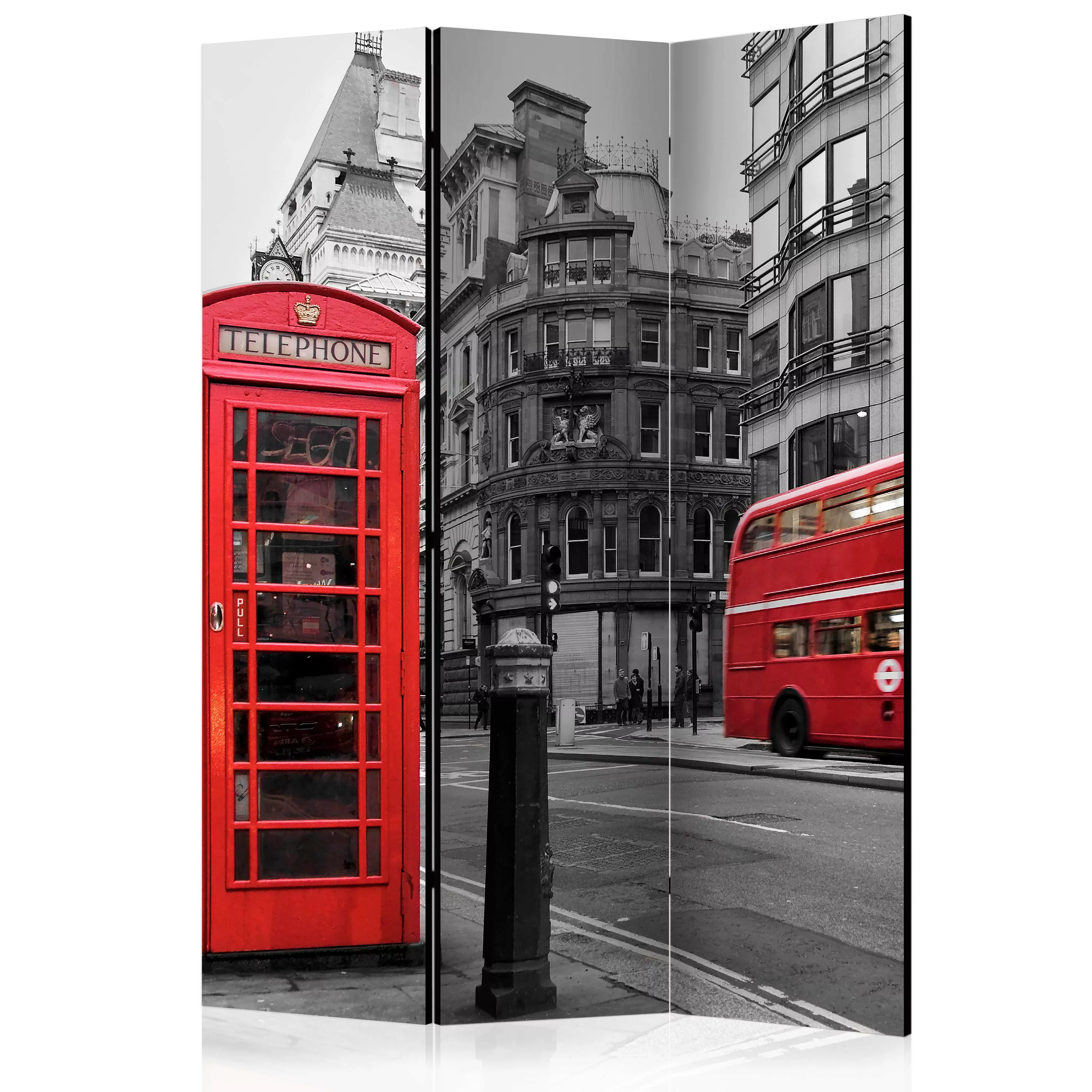 3-teiliges Paravent - London Icons [room Dividers] günstig online kaufen