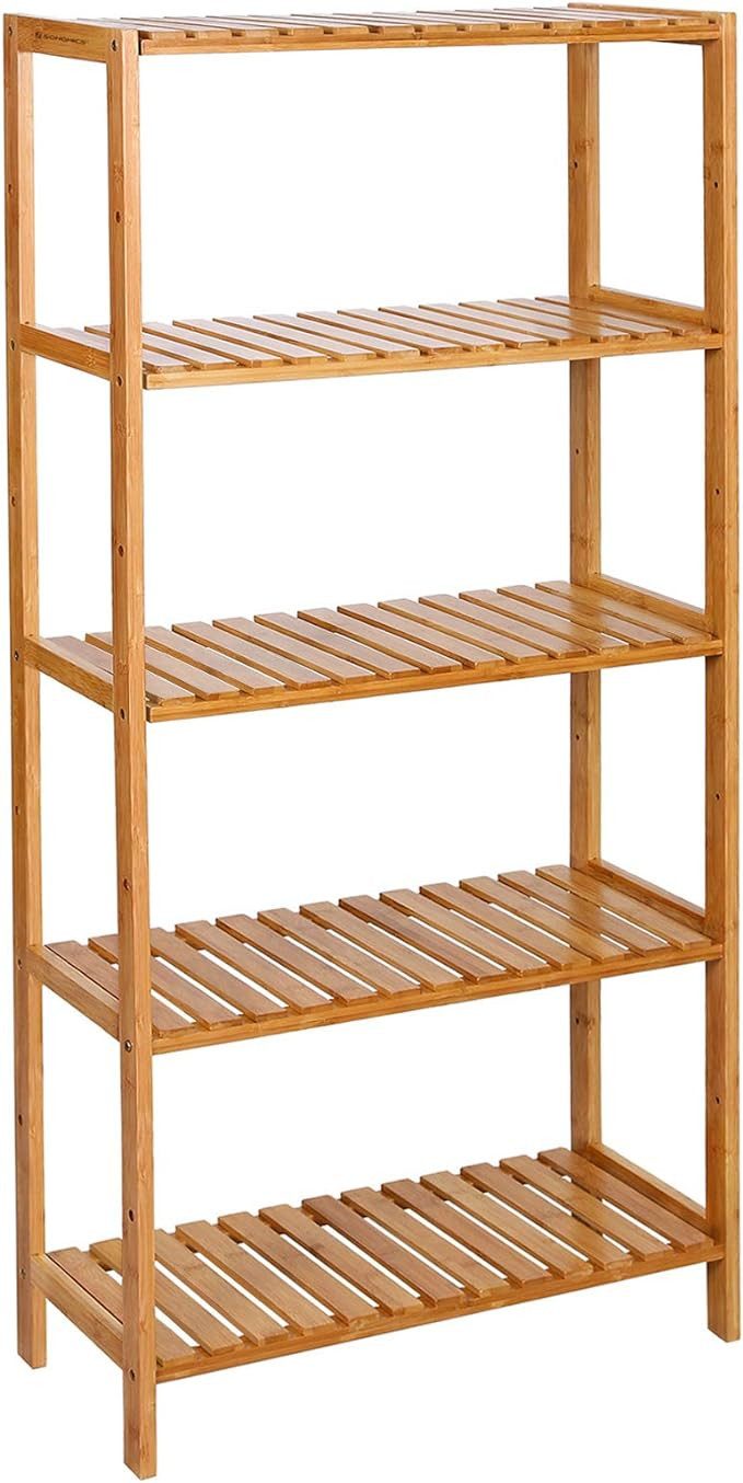SONGMICS Badregal Bücherregal, 5 Ebenen, stufig günstig online kaufen