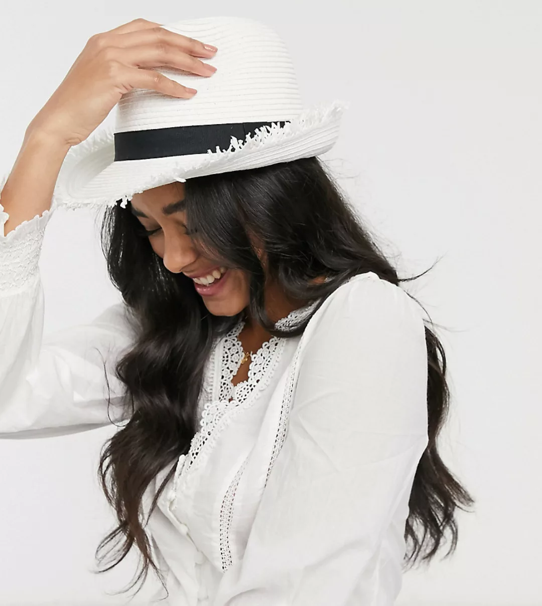 South Beach – Exklusiver, größenverstellbarer Trilby-Hut aus Stroh mit ausg günstig online kaufen