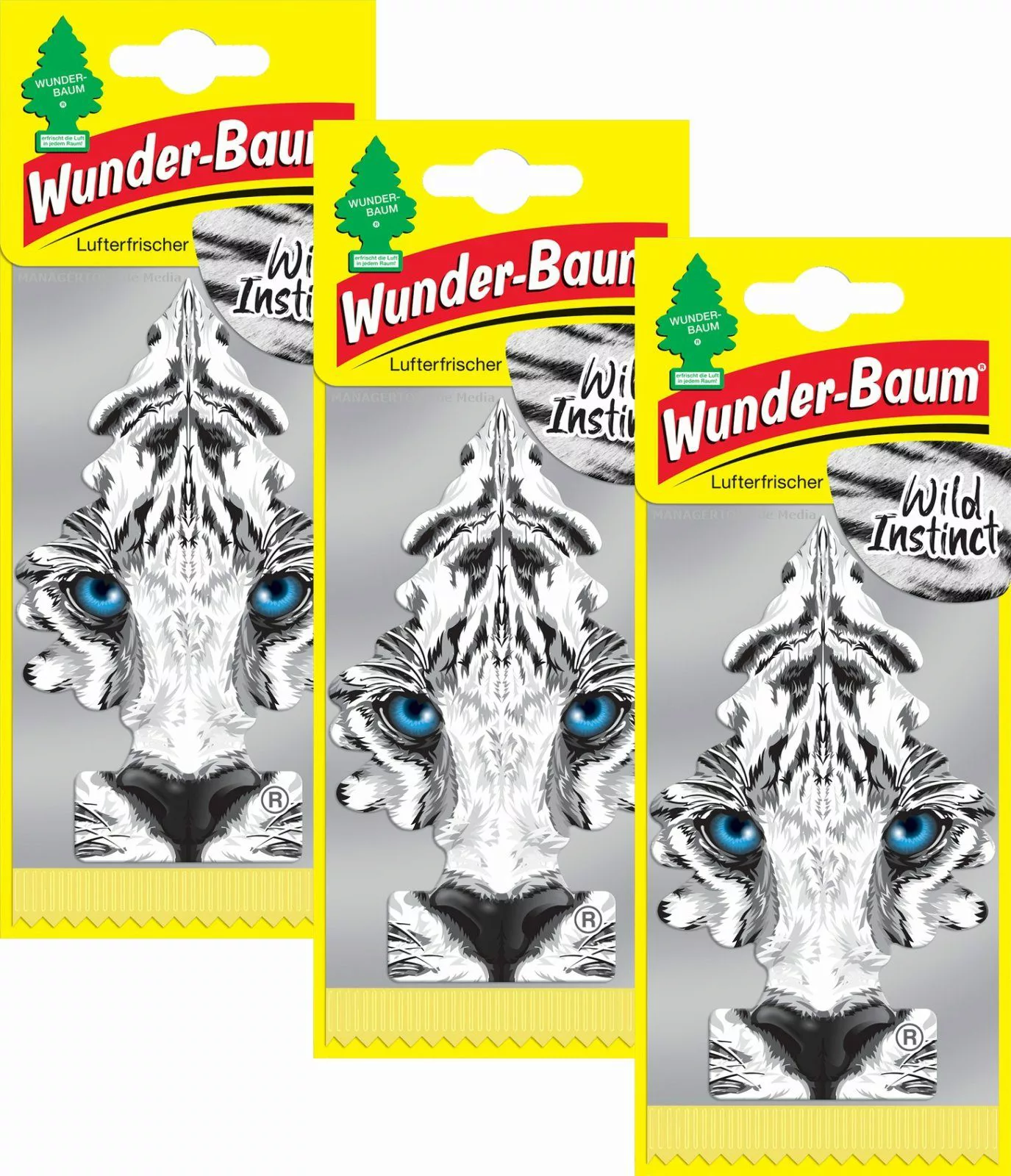 Kunstbaum 3er Duftbäumchen Wild Instinct Wunderbaum günstig online kaufen