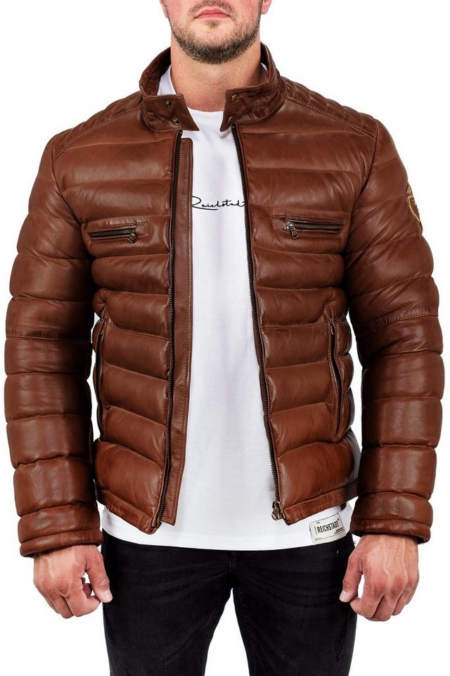 Reichstadt Bomberjacke Herren Echtleder Jacke RS016 - Cognac M günstig online kaufen