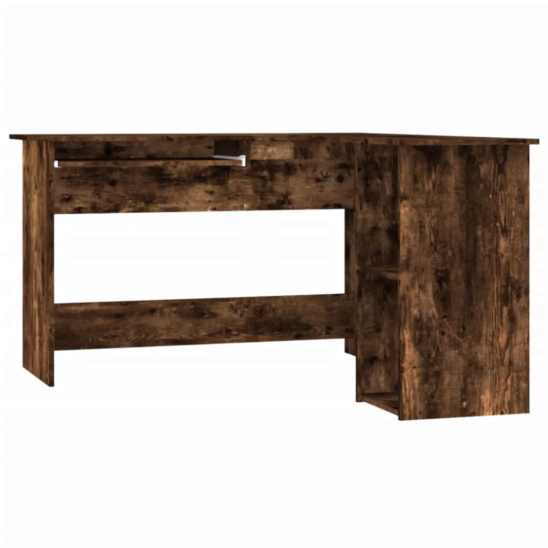 Vidaxl Eckschreibtisch Räuchereiche 120x140x75 Cm Holzwerkstoff günstig online kaufen