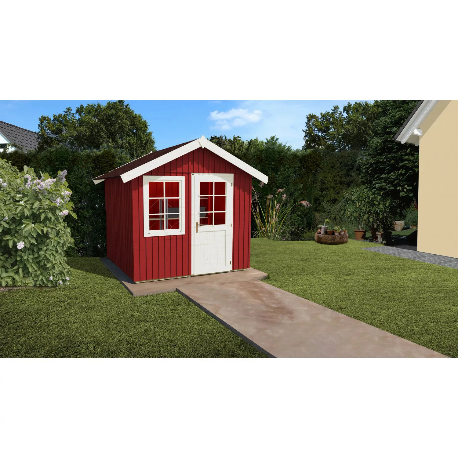 Weka Holz-Gartenhaus Satteldach Lasiert 342 cm günstig online kaufen