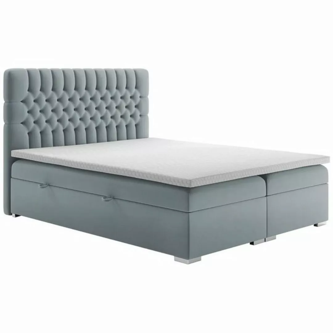 DB-Möbel Boxspringbett Sofija Doppelbett mit Bettkasten Polsterbett mit Mat günstig online kaufen