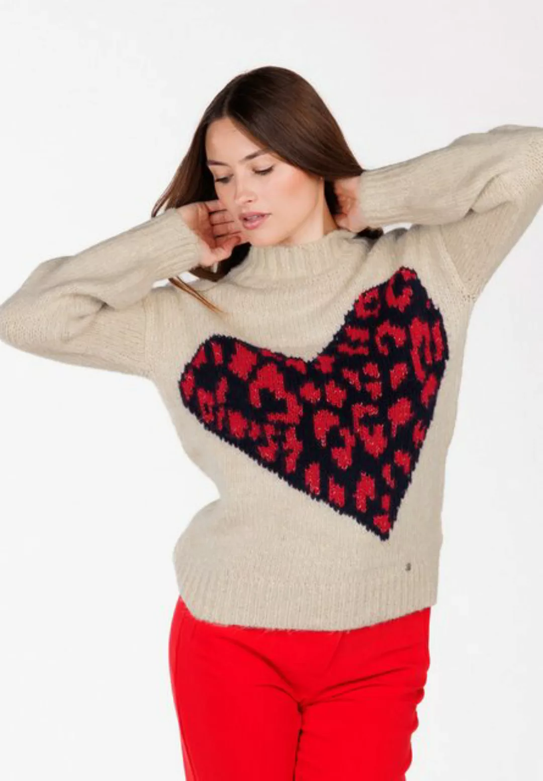 Key Largo Stehkragenpullover WKN HEART tube günstig online kaufen