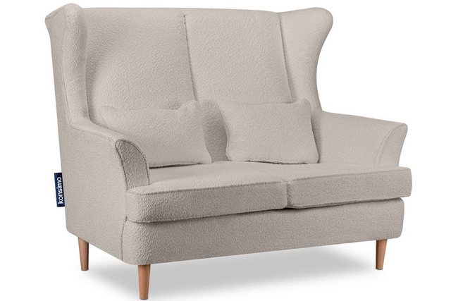 KONSIMO® 2-Sitzer STRALIS Sofa 2 Personen, zeitloses Design, hohe Füße, mit günstig online kaufen