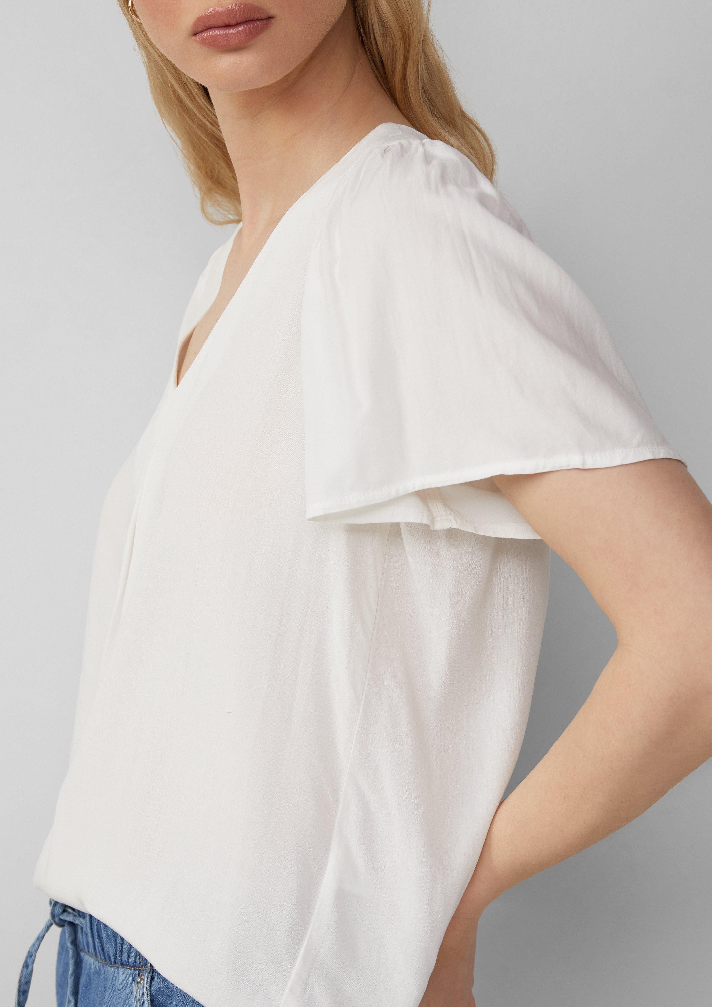 QS Kurzarmbluse Feminine Kurzarmbluse aus Viskose günstig online kaufen