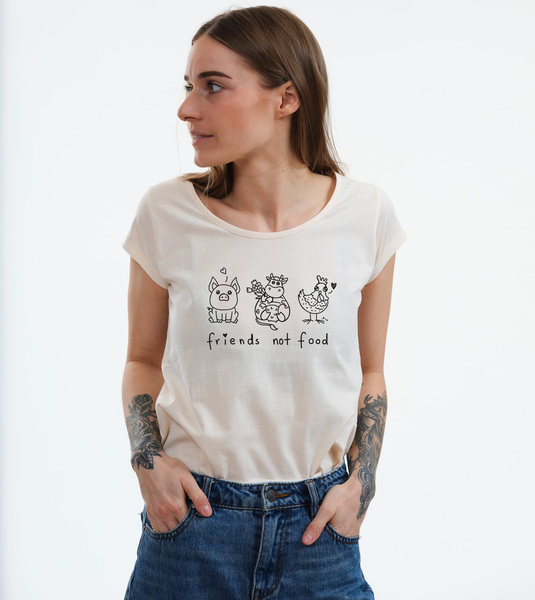 Shirt Asheville Friends Not Food Aus Bio-baumwolle günstig online kaufen