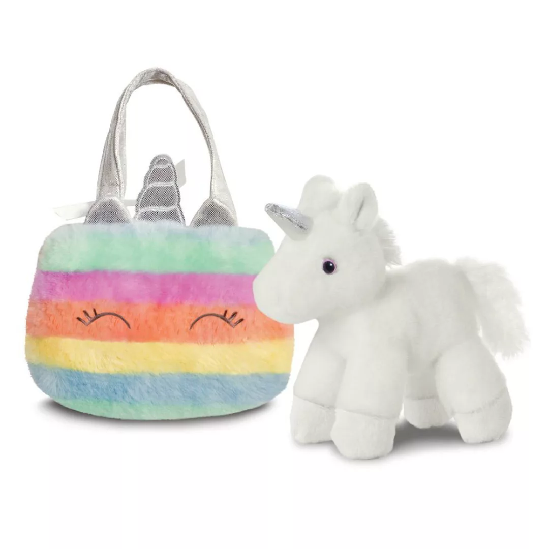 Fancy Regenbogen Einhorn In Einer Tragetasche Ca. 21 Cm - Plüschfigur günstig online kaufen