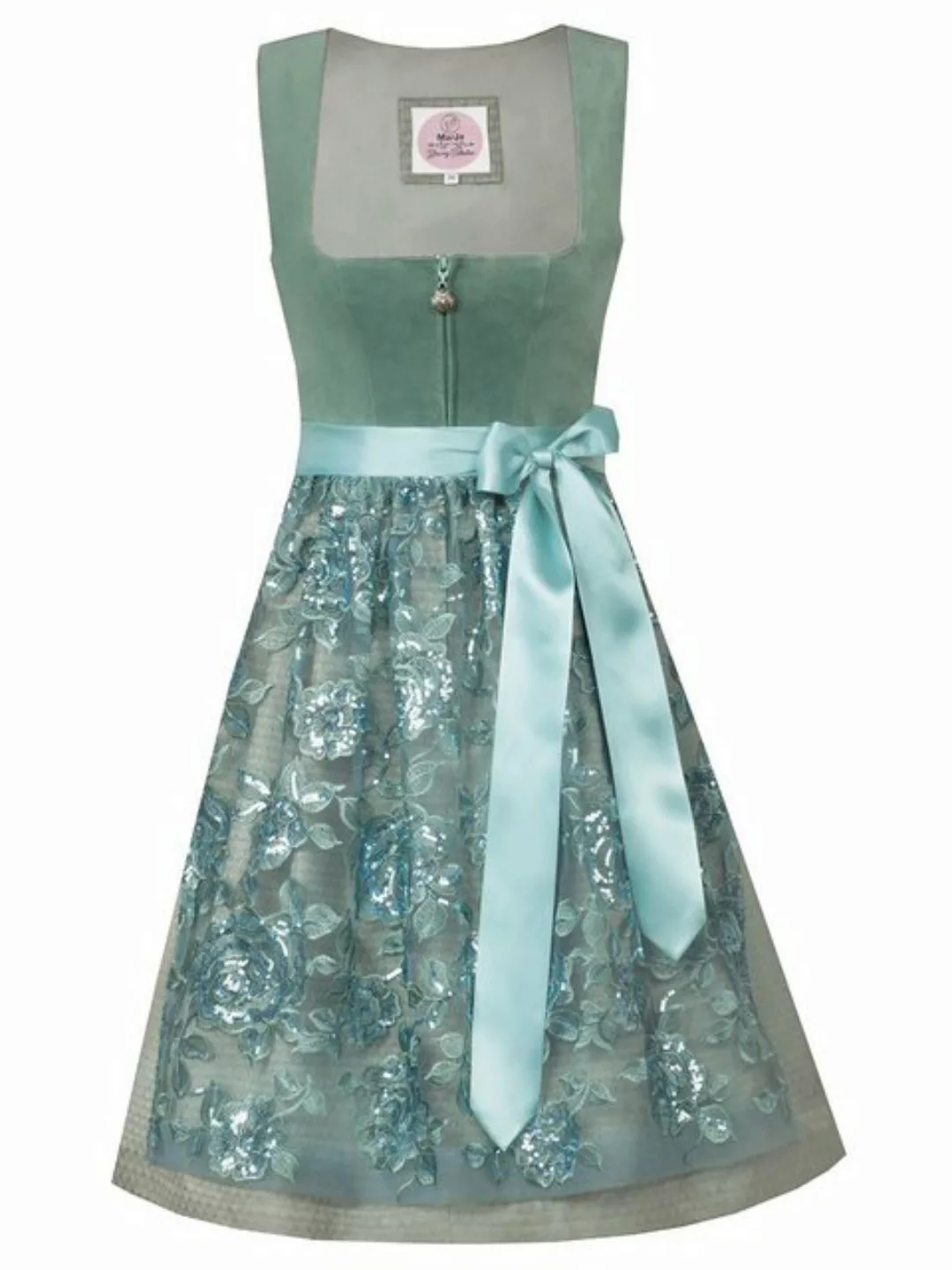 MarJo Trachtenkleid Mini Dirndl 2tlg. 58 cm VEITSBRONN jade günstig online kaufen