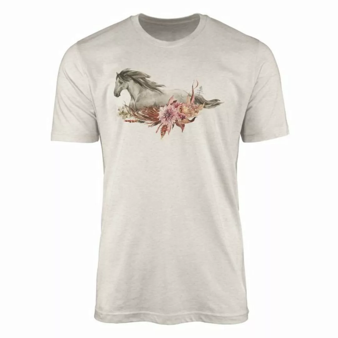 Sinus Art T-Shirt Herren Shirt 100% gekämmte Bio-Baumwolle T-Shirt Aquarell günstig online kaufen