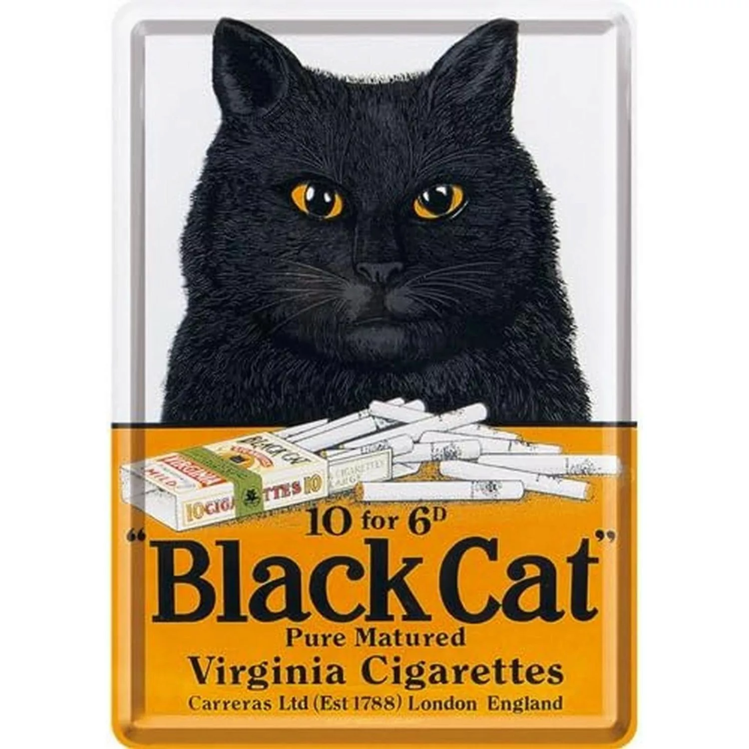 Nostalgic-Art Blechpostkarte - Black Cat günstig online kaufen