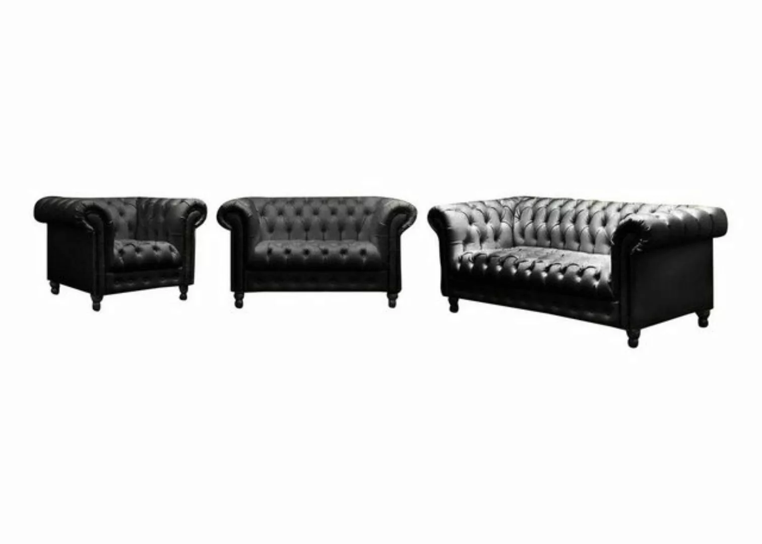 Xlmoebel Sofa Modernes Designer Set: 3+1 Sitzer Chesterfield Sofas, Hergest günstig online kaufen