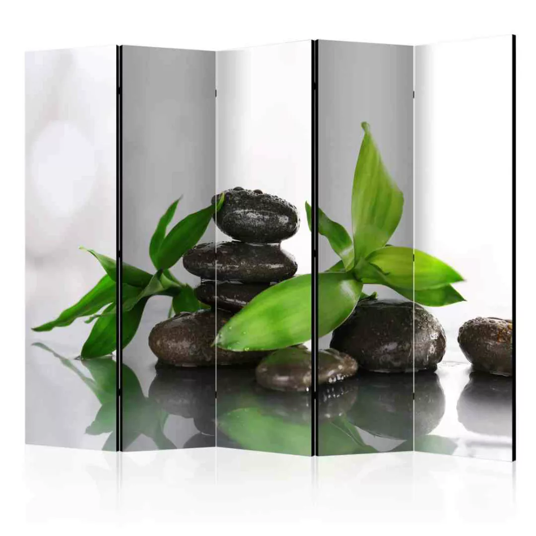Wohnzimmer Paravent mit Zen Motiv 225 cm breit günstig online kaufen