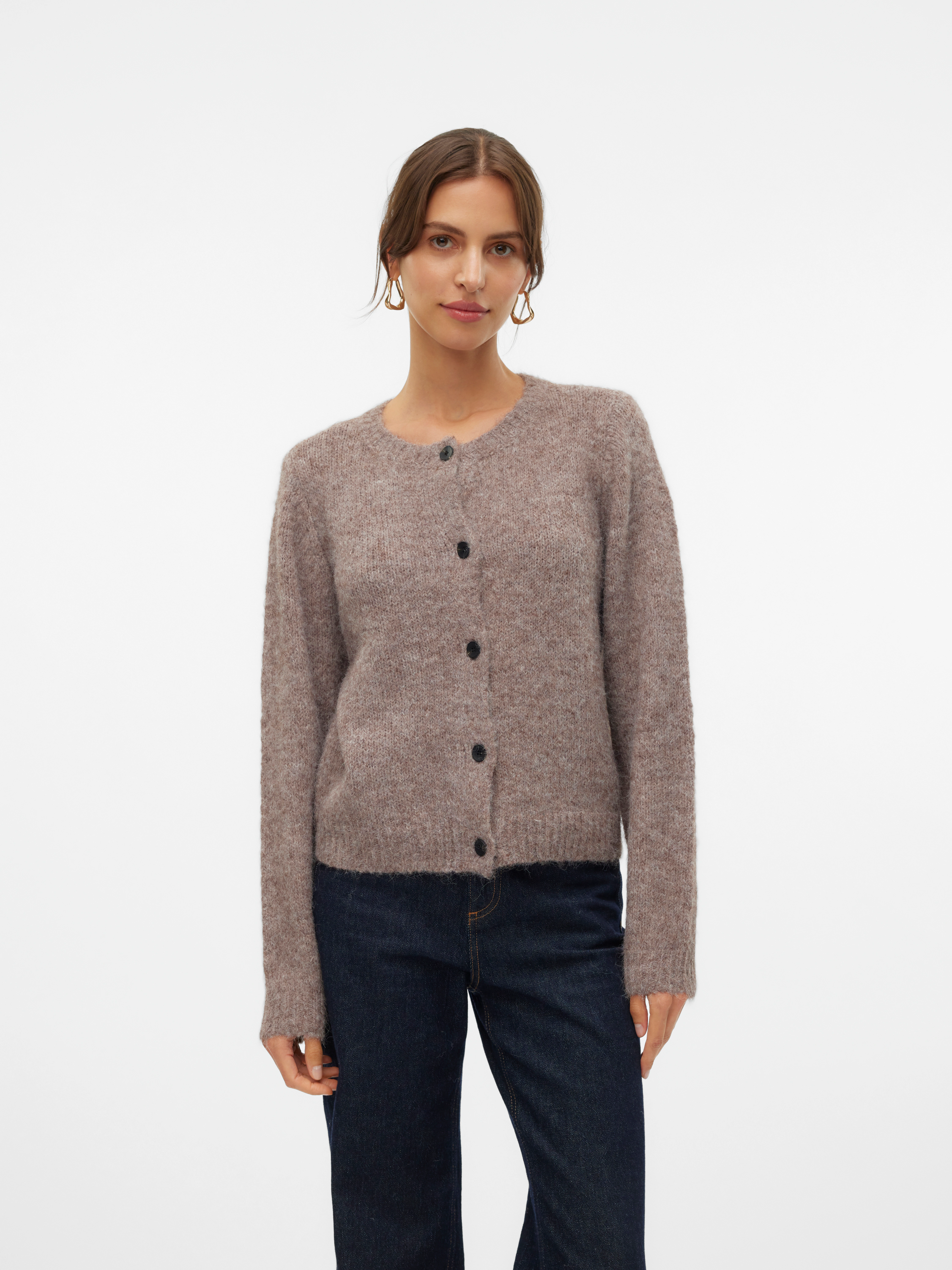 Vero Moda Strickjacke "VMNOVAH LS O-NECK BUTTON CARDI GA NOOS" günstig online kaufen