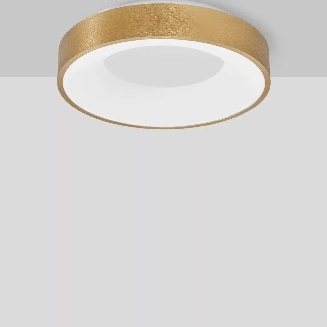 LED Deckenleuchten Rando Thin in Gold-gebürstet 30W 1950lm günstig online kaufen