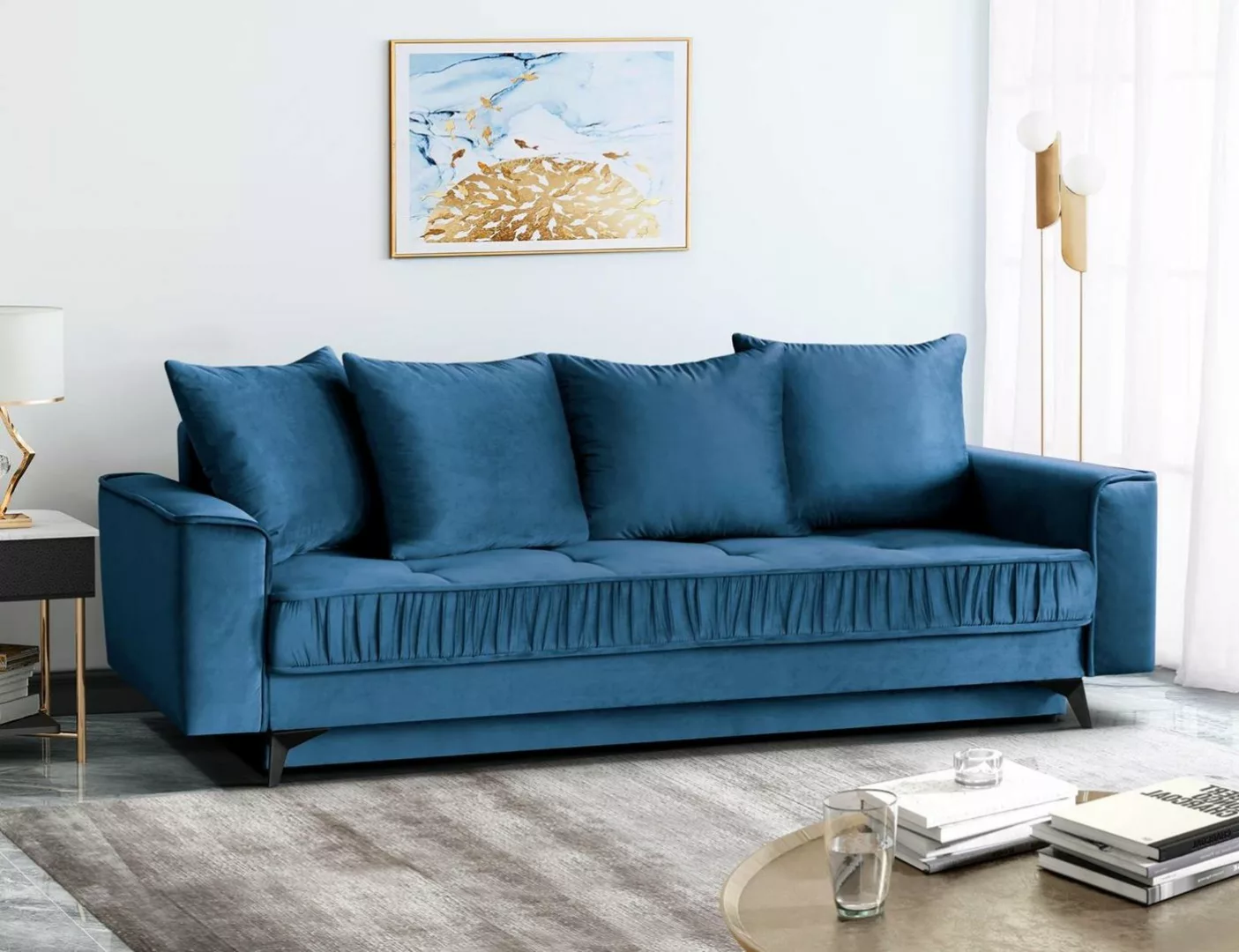 Beautysofa 3-Sitzer Monaco, Die Lieferung gilt für die Einbringung in die W günstig online kaufen