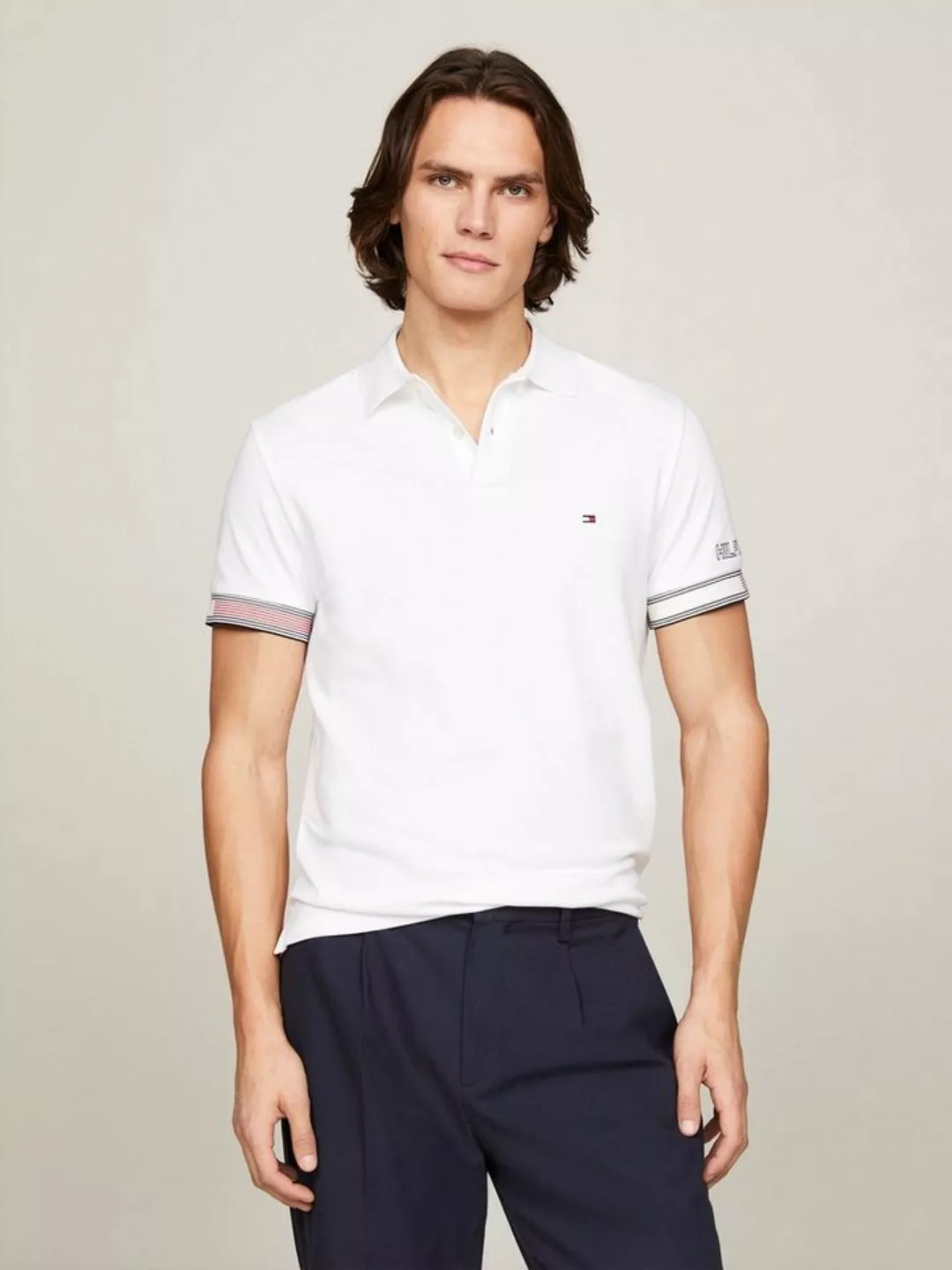 Tommy Hilfiger Poloshirt FLAG CUFF SLIM POLO günstig online kaufen