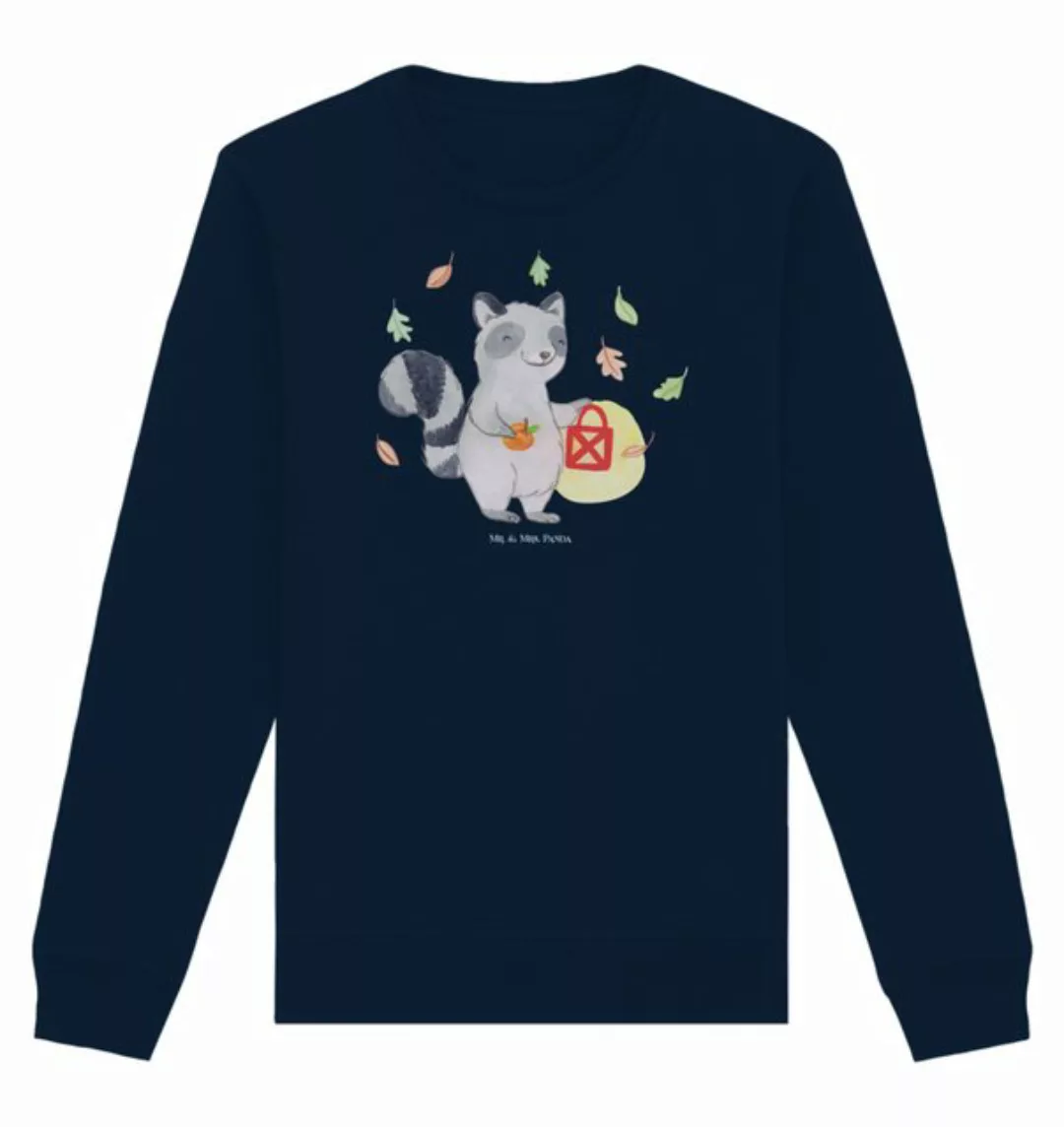 Mr. & Mrs. Panda Longpullover Größe M Waschbär Laterne - French Navy - Gesc günstig online kaufen