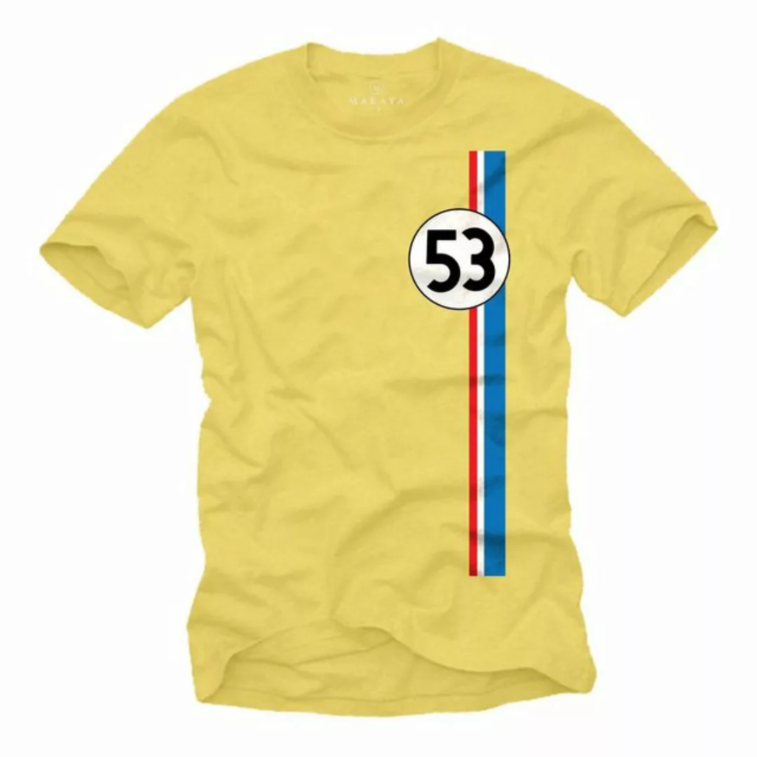 MAKAYA Print-Shirt Herren Geschenke für Autoliebhaber 53 Tuning Motiv Retro günstig online kaufen