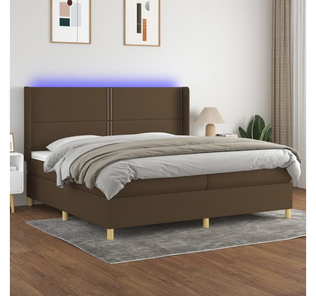 vidaXL Boxspringbett Bett Boxspringbett mit Matratze und LED Stoff (200 x 2 günstig online kaufen