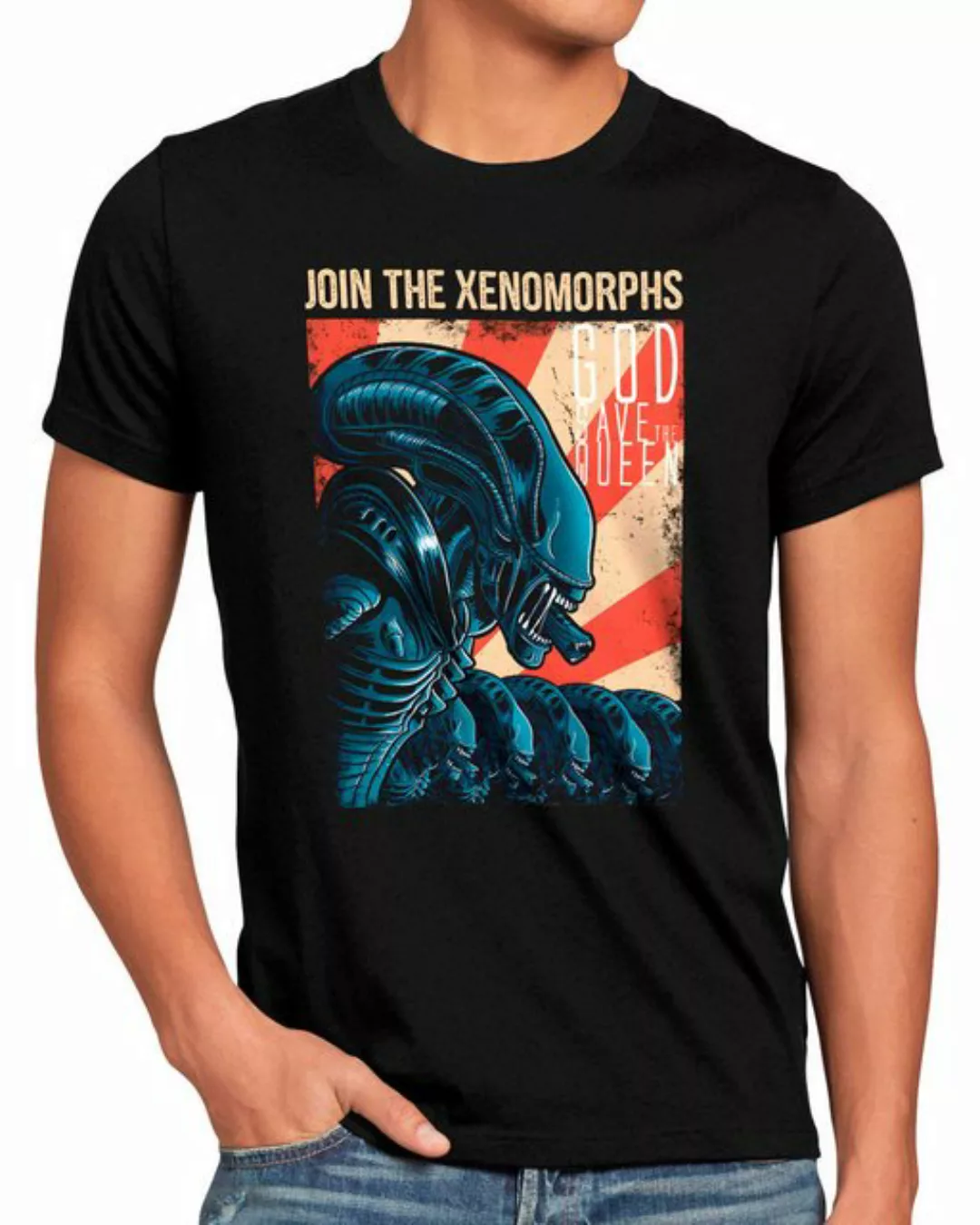 style3 Print-Shirt Herren T-Shirt God Save Queen xenomorph alien ridley sco günstig online kaufen