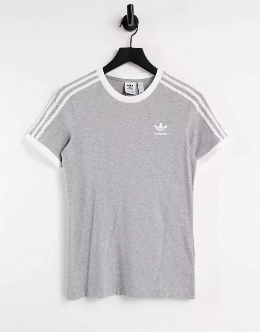 Adidas Originals 3 Stripes Kurzarm T-shirt 40 Medium Grey Heather günstig online kaufen