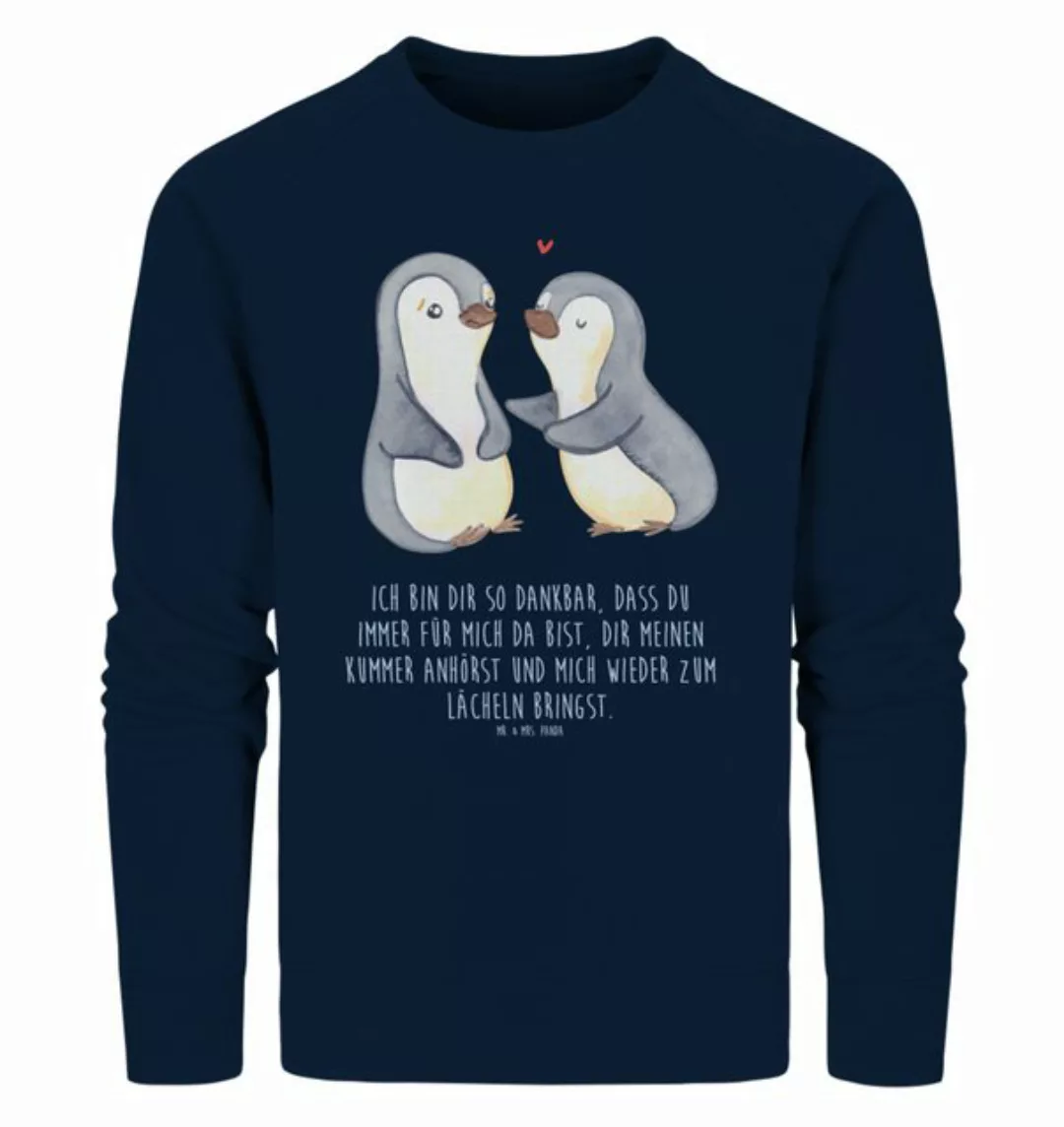 Mr. & Mrs. Panda Longpullover Größe L Pinguine trösten - French Navy - Gesc günstig online kaufen