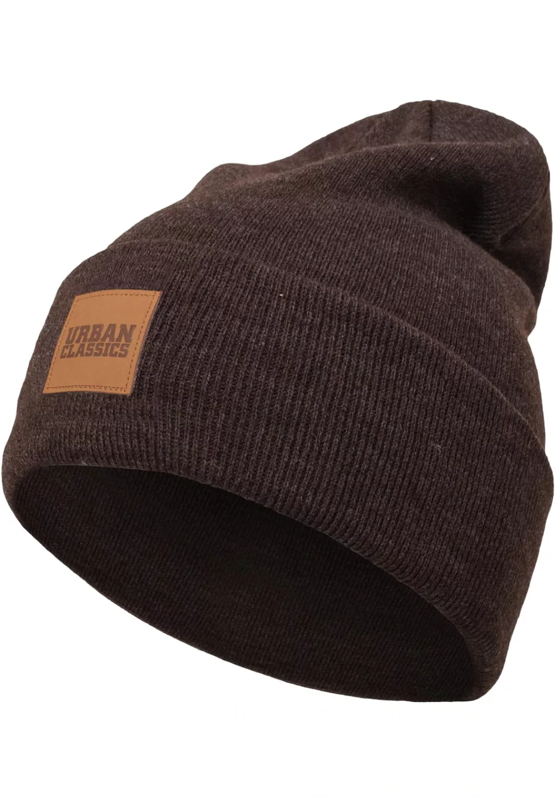 URBAN CLASSICS Beanie "Urban Classics Unisex Synthetic Leatherpatch Long Be günstig online kaufen