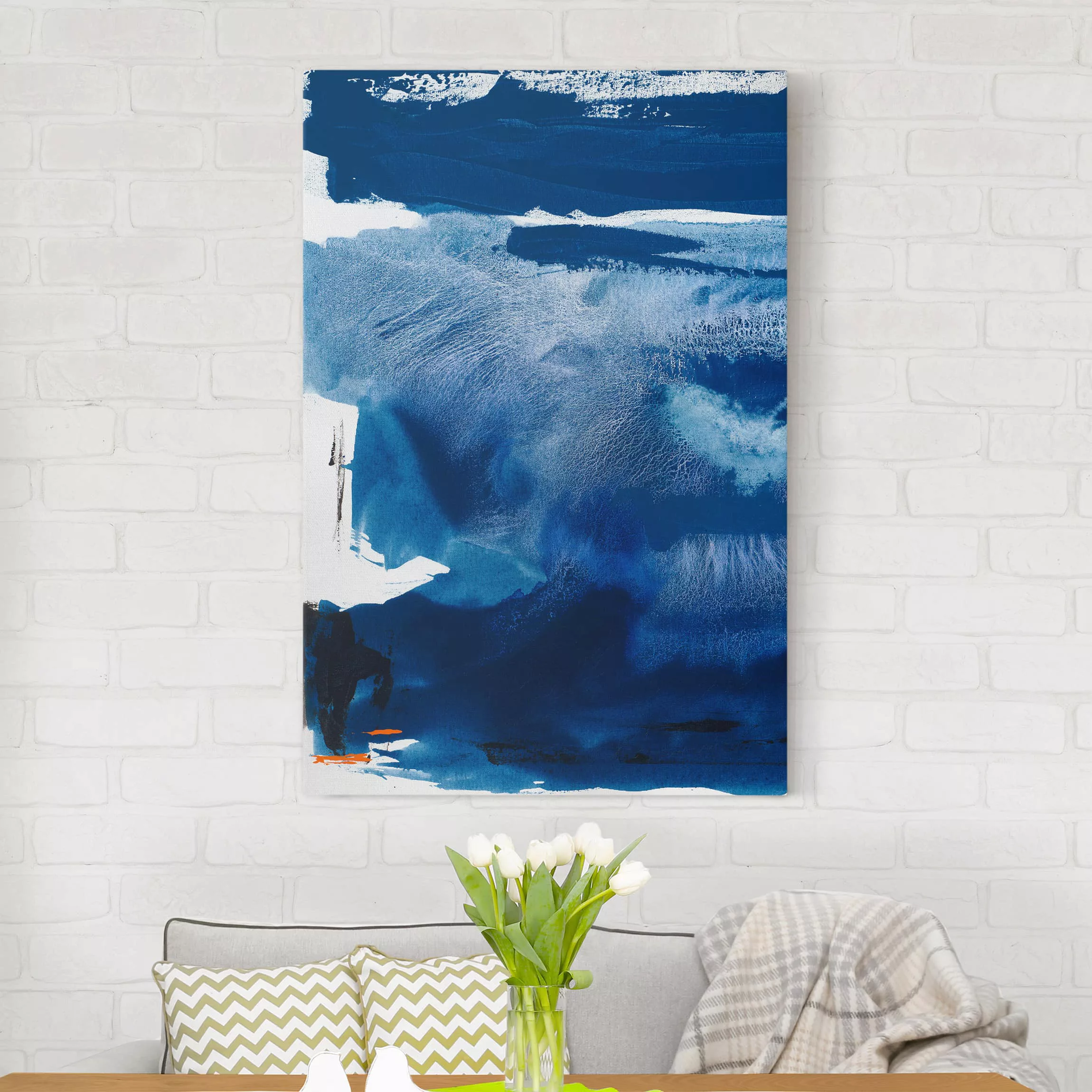 Leinwandbild Abstrakt - Hochformat Tag am Meer I günstig online kaufen