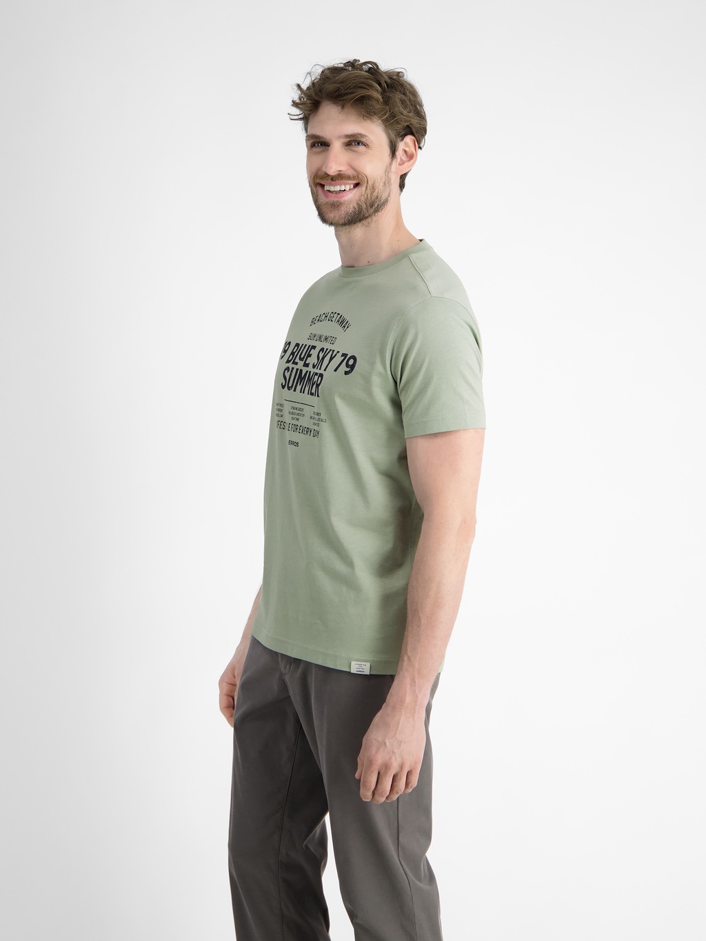 LERROS T-Shirt "LERROS Herren T-Shirt mit Brustprint" günstig online kaufen
