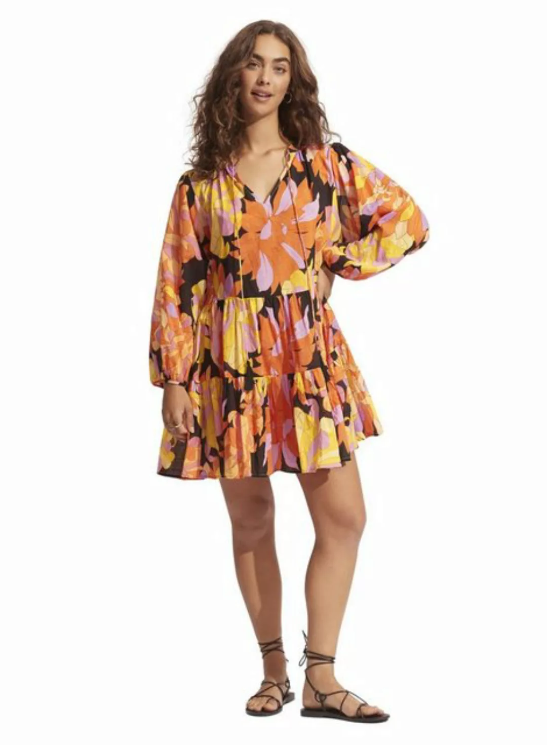 Seafolly Sommerkleid Seafolly W Palm Springs Tier Dress Damen Kleid günstig online kaufen