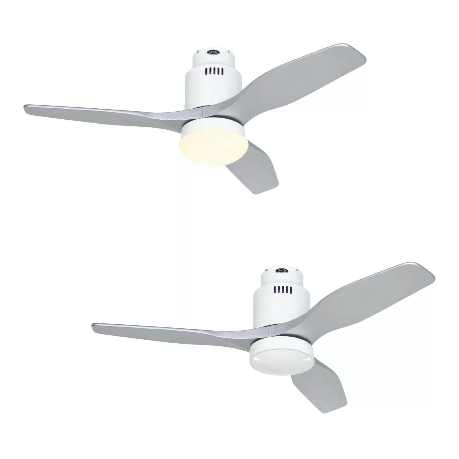 CASAFAN Energiespar Deckenventilator Aerodynamix Eco 112 cm Weiß Flügel Sil günstig online kaufen