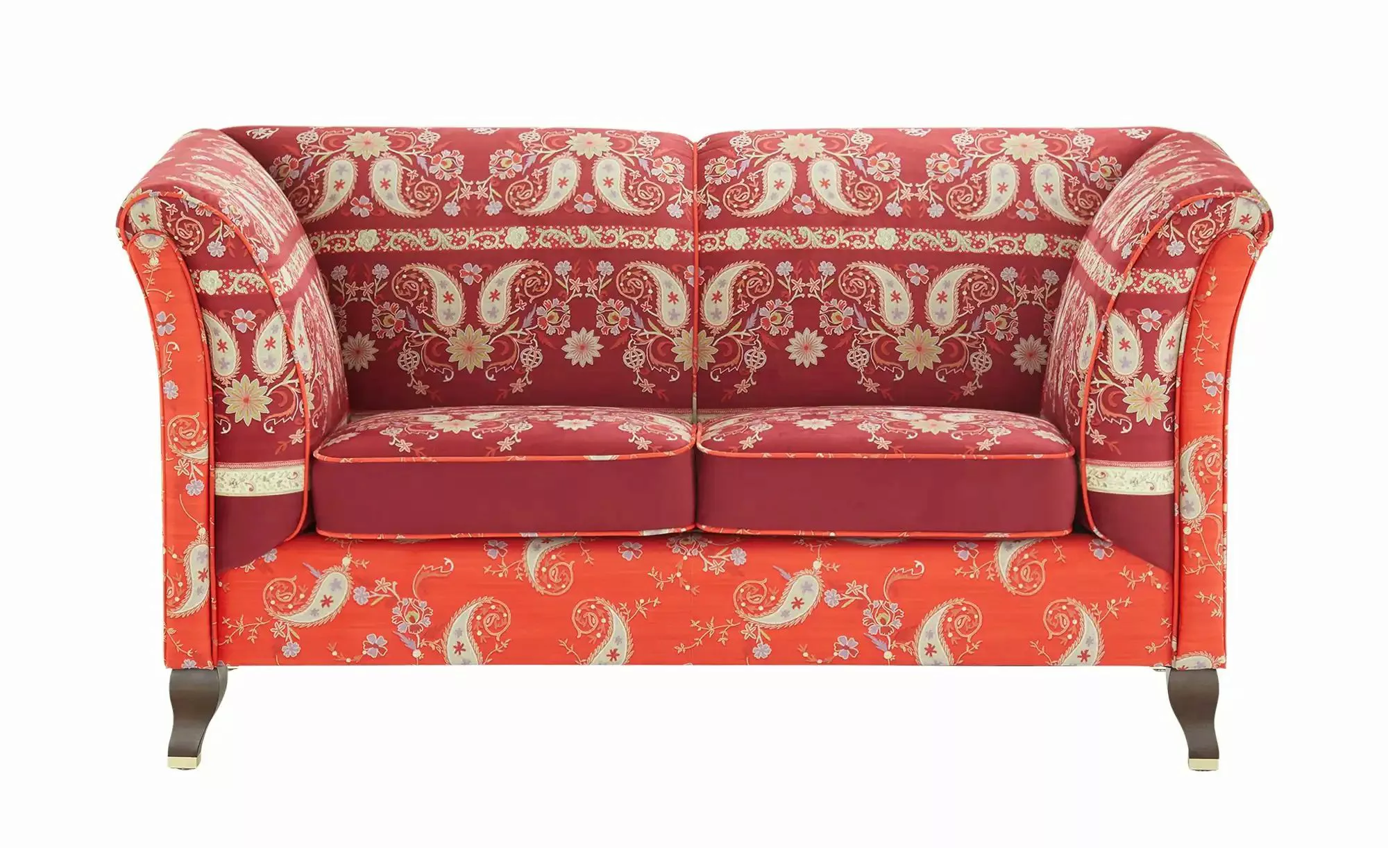 bassetti by SCHRÖNO Sofa Velours Ferrara ¦ rot ¦ Maße (cm): B: 156 H: 82 T: günstig online kaufen