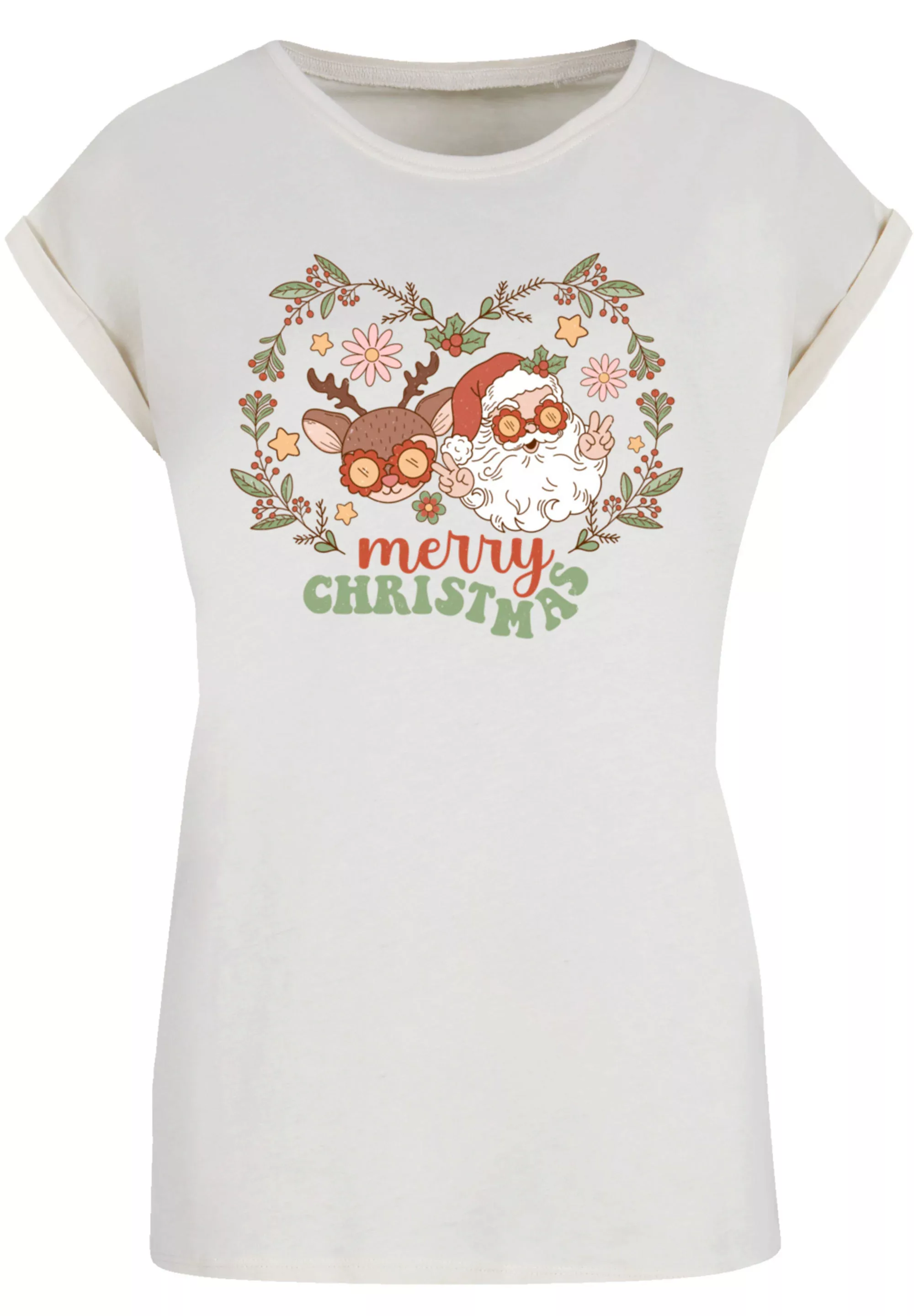 F4NT4STIC T-Shirt "Weihnachten Hippie Santa And Reindeer", Premium Qualität günstig online kaufen