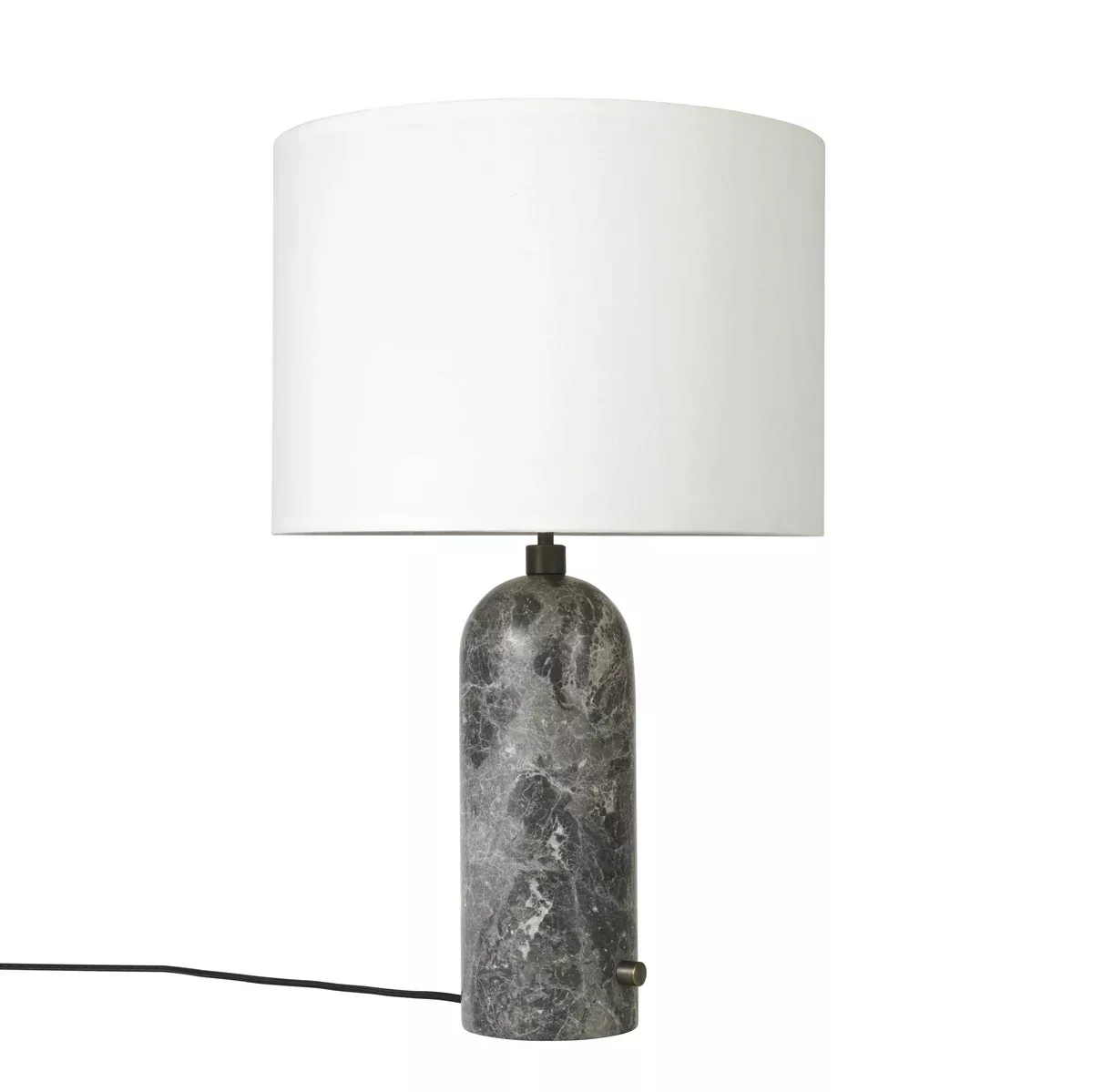 Gubi Gravity Tischleuchte, schirm weiß/fuß marmor grau - 49 cm , Lagerverka günstig online kaufen