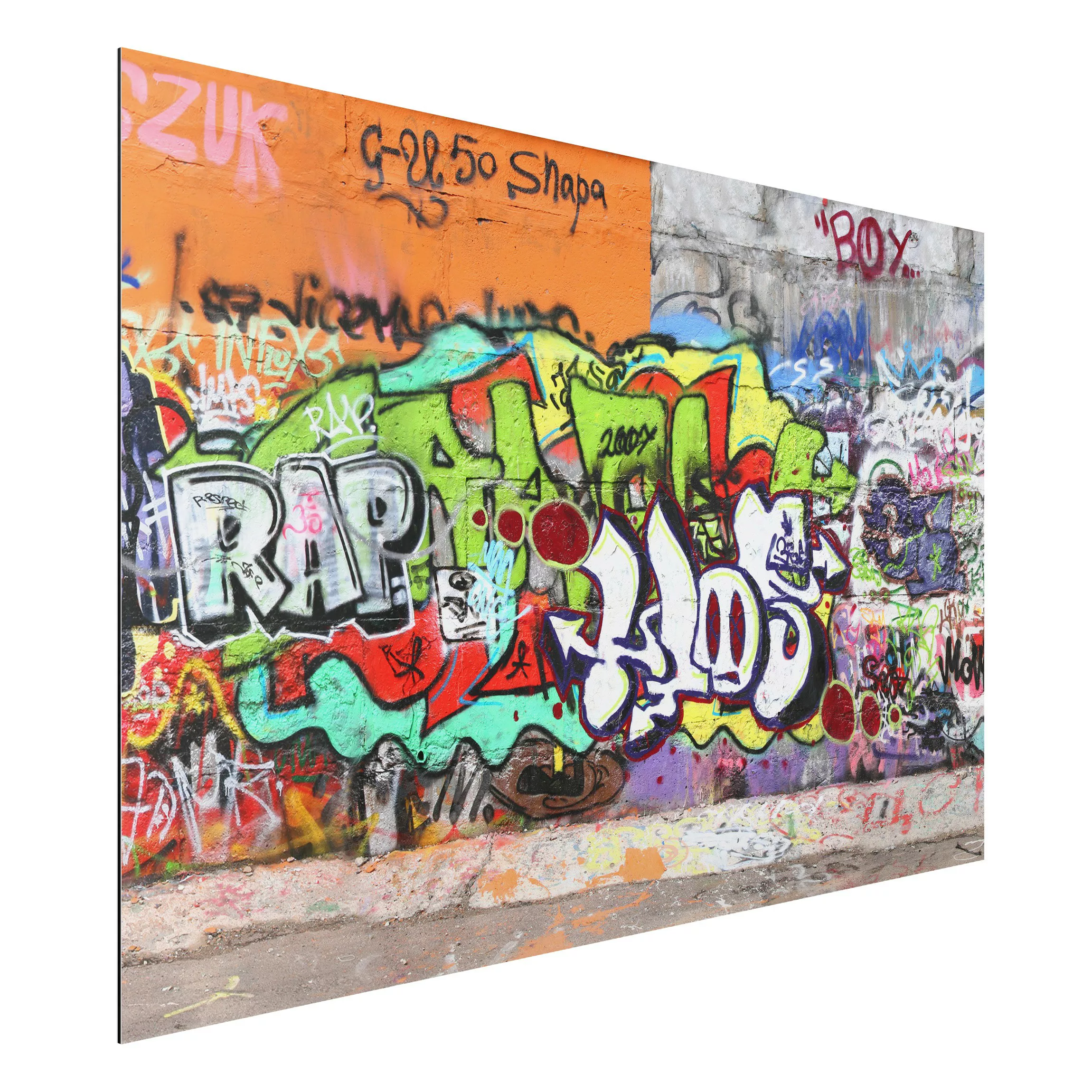 Alu-Dibond Bild Kinderzimmer - Querformat 3:2 Graffiti günstig online kaufen