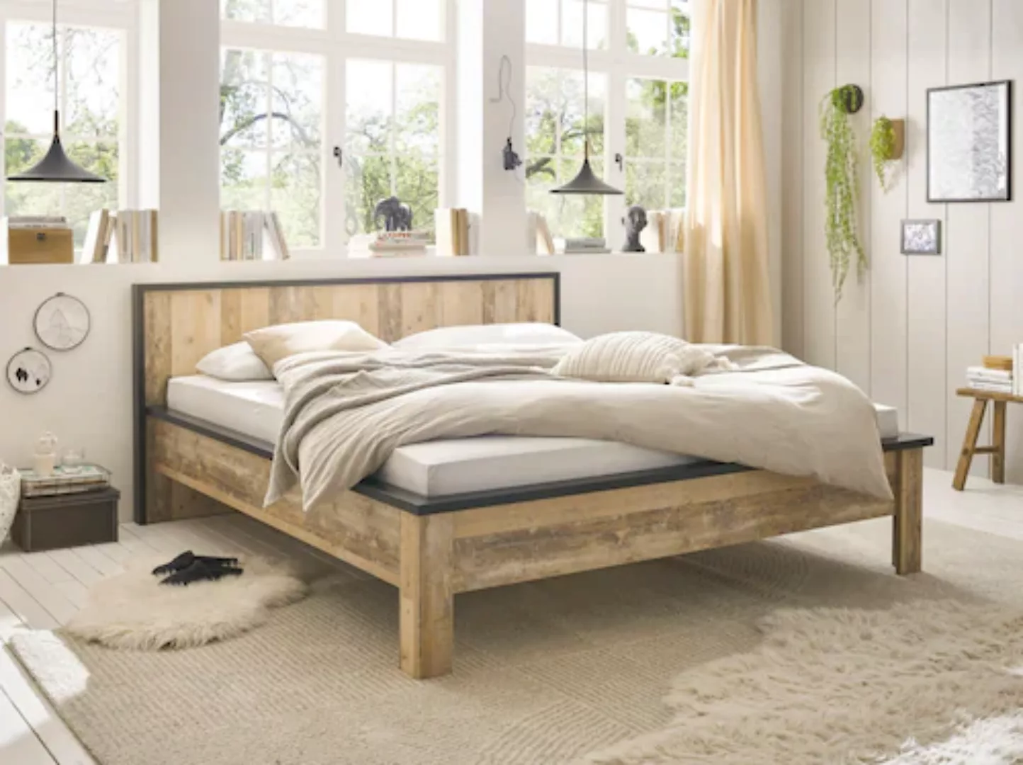 Home affaire Einzelbett "SHERWOOD", aus FSC-zertifiziertem Holzwerkstoff günstig online kaufen