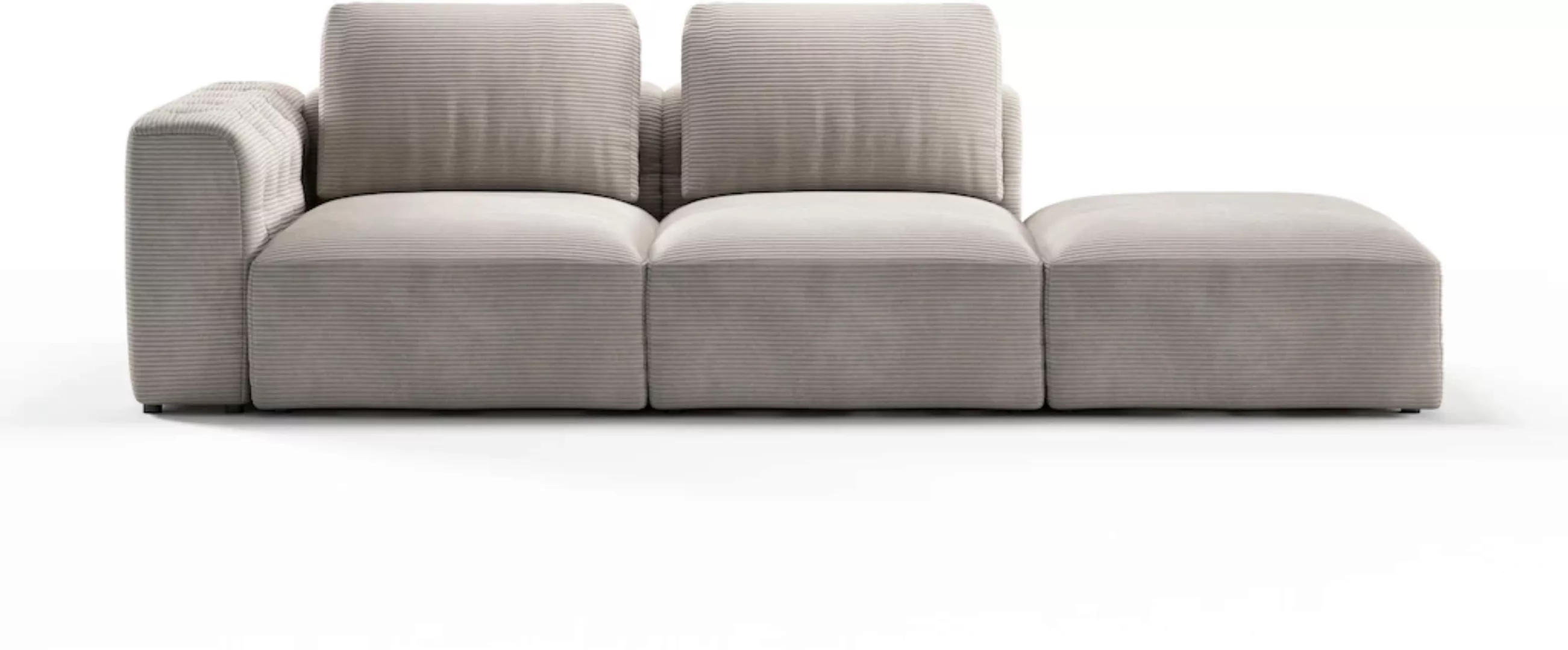 RAUM.ID Chaiselongue »Cushid«, Modul-Sofa, bestehend aus 2-Sitzer und Hocke günstig online kaufen