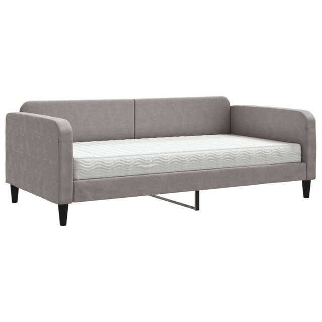 vidaXL Gästebett Gästebett Tagesbett mit Matratze Taupe 100x200 cm Stoff Be günstig online kaufen