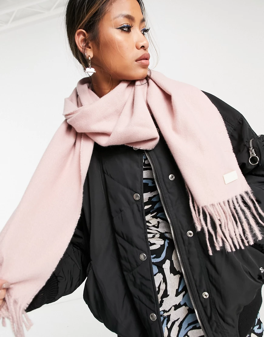 Topshop – Superweicher Schal aus recyceltem Material in Rosa günstig online kaufen