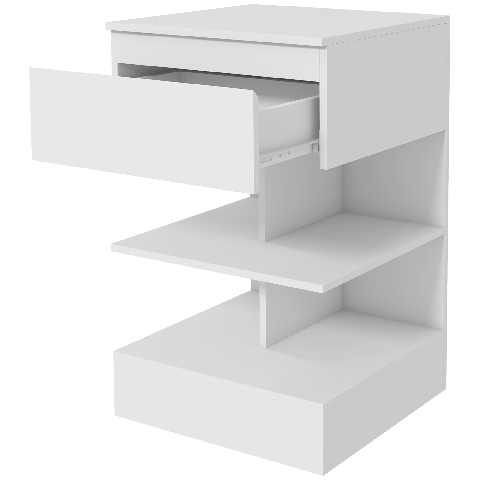 HOMCOM Nachttisch Modern aus Spanplatte und MDF mit einer Schublade und 2 R günstig online kaufen