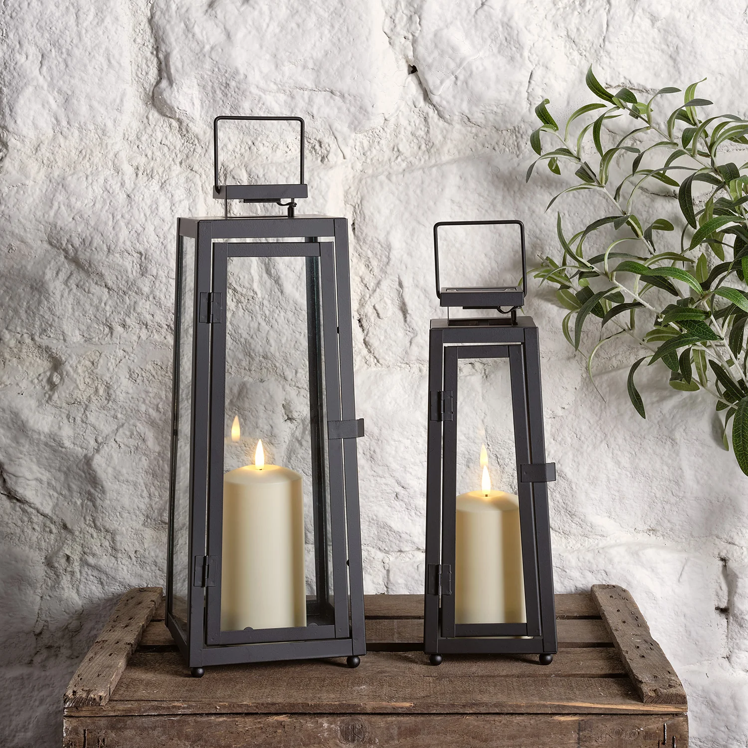 Porto Solar Laternen Duo mit TruGlow® Kerzen günstig online kaufen