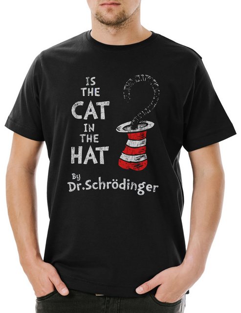 Urban Backwoods Print-Shirt Cat In The Hat Herren T-Shirt Schrödingers Schr günstig online kaufen