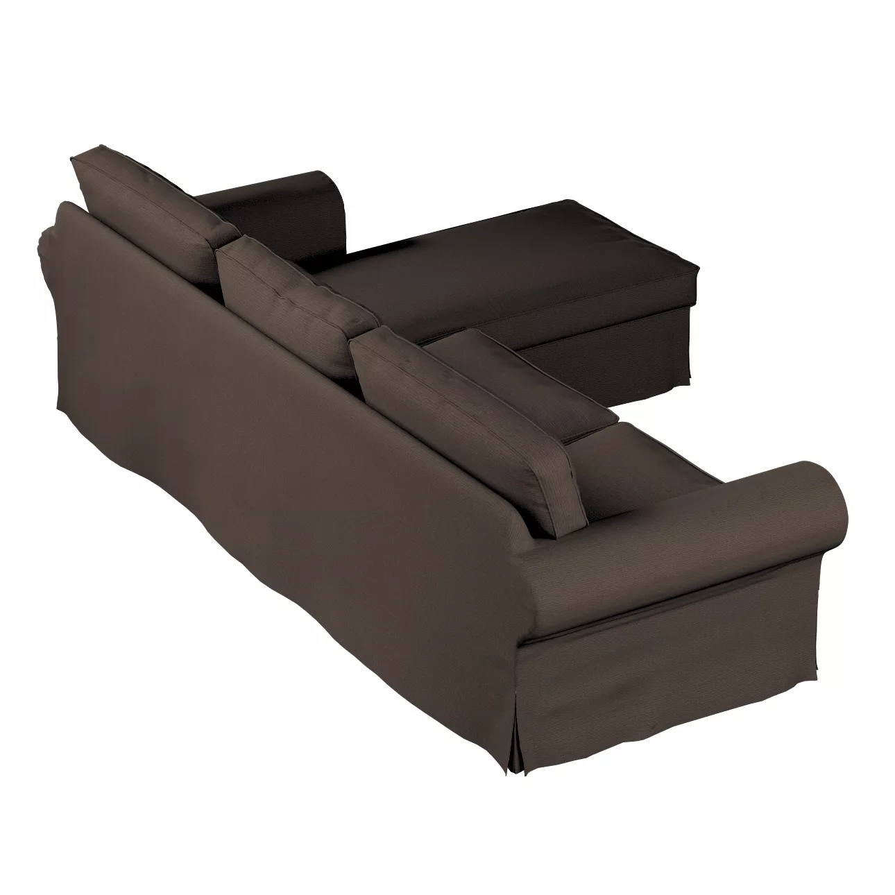 Bezug für Ektorp 2-Sitzer Sofa mit Recamiere, braun, Ektorp 2-Sitzer Sofabe günstig online kaufen