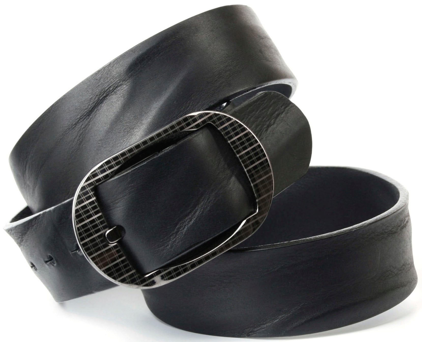 Anthoni Crown Ledergürtel, in schmaler Form, kleine eckige Schließe, Metall günstig online kaufen