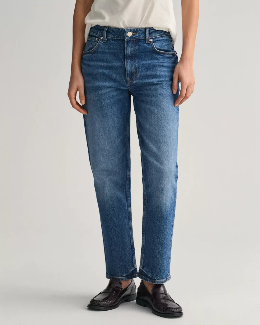 Gant Straight-Jeans "STRAIGHT CROPPED JEANS", Verkürzte Jeans mit geradem B günstig online kaufen