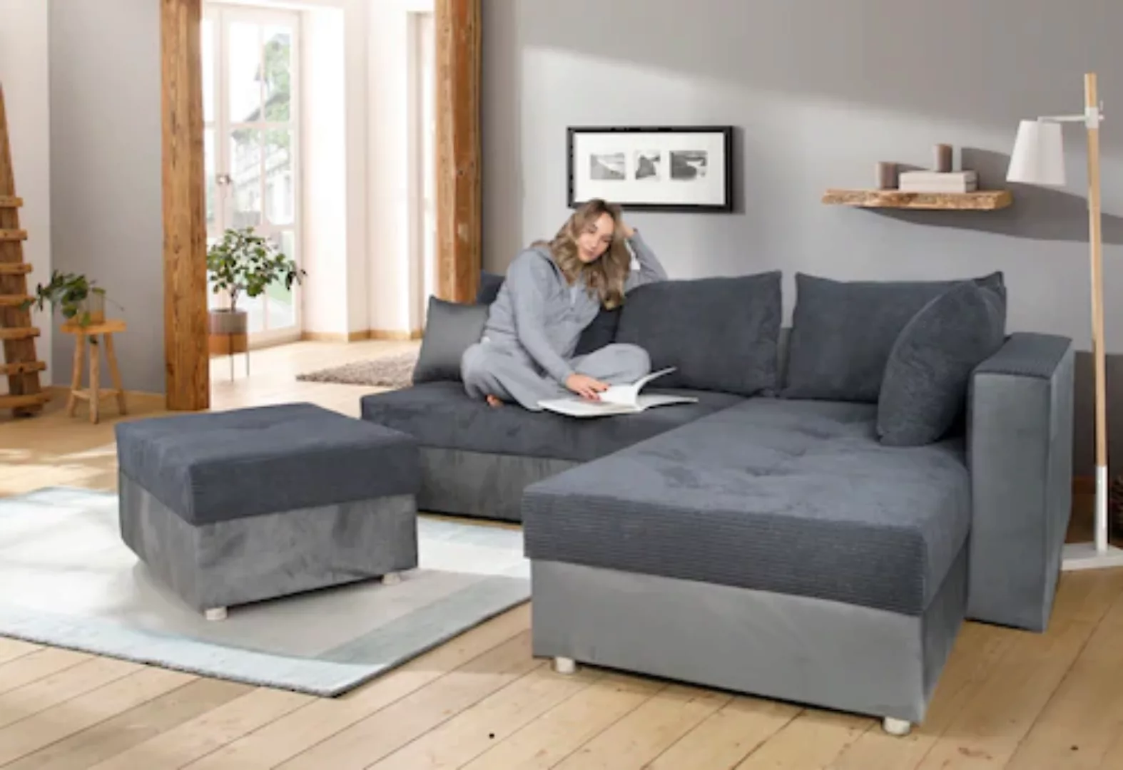 COLLECTION AB Ecksofa Italia L-Form, mit Bettfunktion und Bettkasten, in Co günstig online kaufen