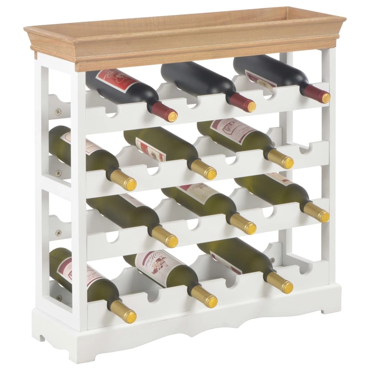 VidaXL Weinschrank Weiß 70 x 22,5 x 70,5 cm MDF günstig online kaufen